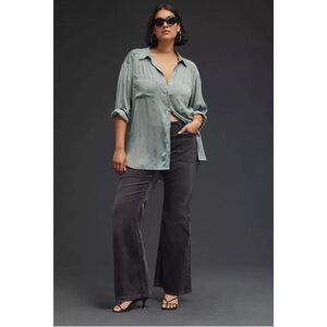 Anthropologie Pilcro Icon Flare Corduroy Pants Jeans in‎ Gray.